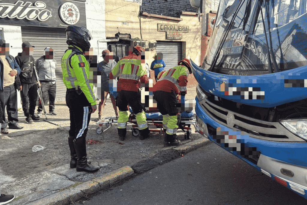 Accidente en las calles de Quito